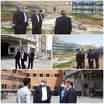 بازدید رییس دانشگاه ، معاونت توسعه ،رئیس دفتر رئیس دانشگاه و مدیر حقوقی از پروژه های دانشکده داندانپزشکی و خوابگاه دانشجوئی