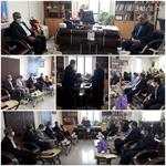 دیدار و گفتگوی رئیس دانشگاه ، معاونین توسعه و بهداشتی ، رئیس دفتر ریاست دانشگاه و مدیر حقوقی با دکتر کرمی دادستان دادسرای